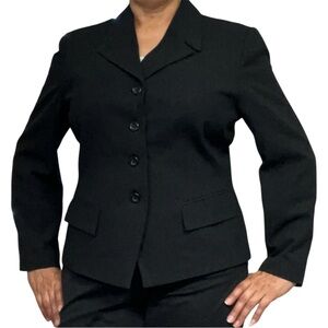 Kasper A.SL. Petite Women’s Classic Black Career Business Lined Blazer Size 14P